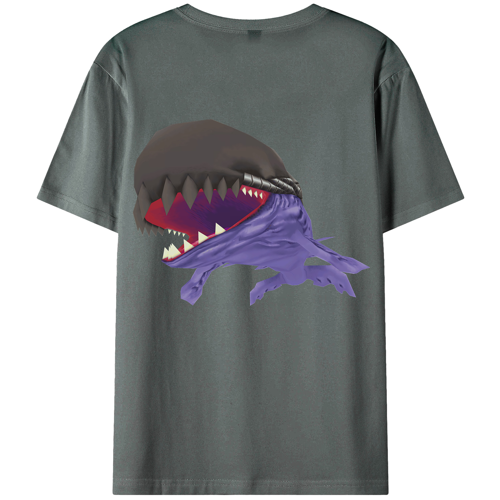（画像用） Digimon デジタルモンスター/デジモン 綿100％ メンズ半袖Tシャツ（バックプリント） 通気性